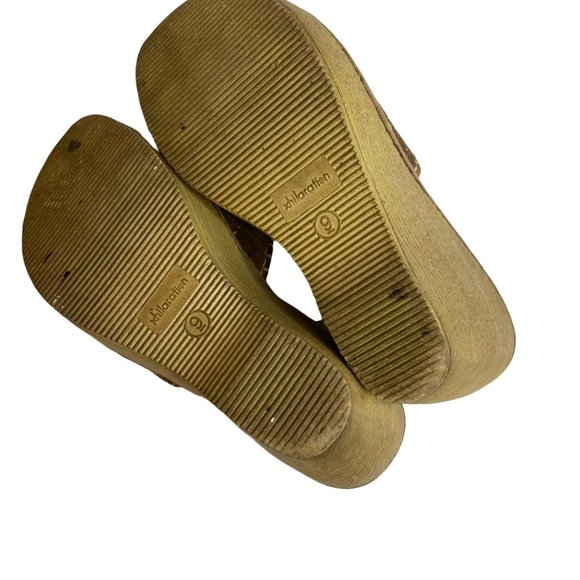 Xhilaration brown wedge open toe sandal size 9 - Picture 9 of 9